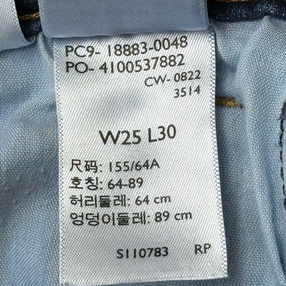 Levi's High Rise straight Dark Blue Women's Jeans - Picture 6 of 6